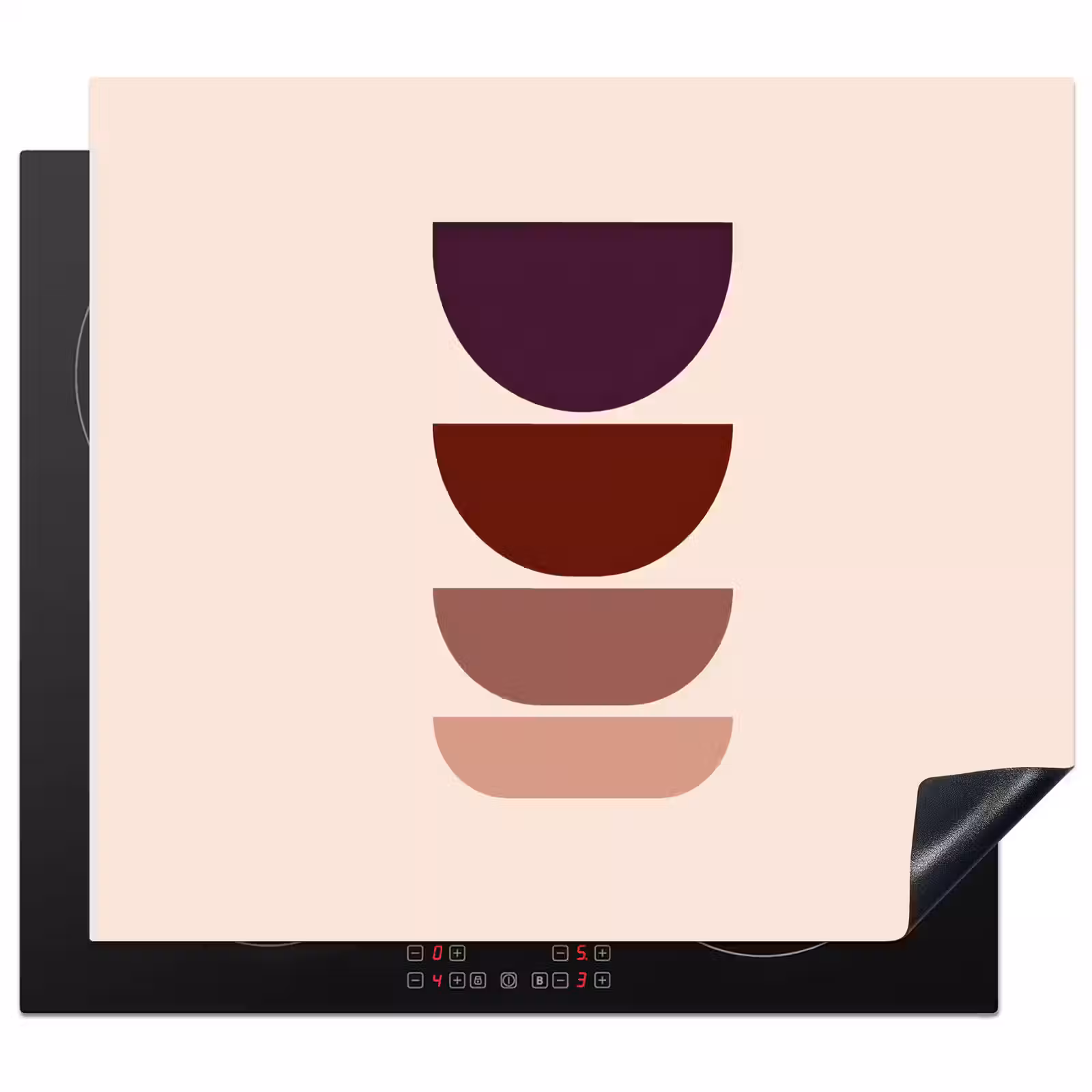 Protection plaque induction - Harmonieux - Symétrique - Rouge — 1