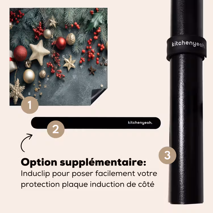 Protection plaque induction - Cadre de Noël - houx - coloré — 8