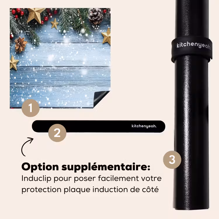 Protection plaque induction - Cadre de Noël - Neige - Multicolore — 8