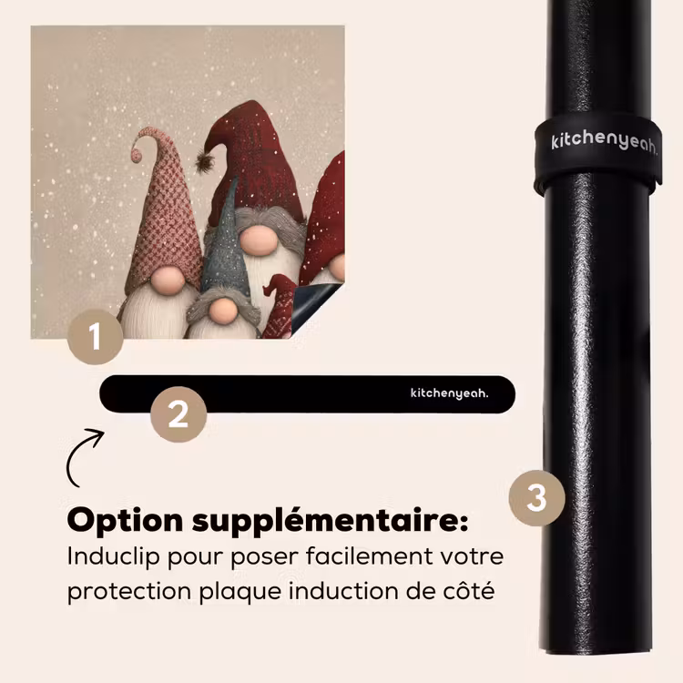 Protection plaque induction - Gnomes - Noël - Neige - Chapeaux pointus — 8