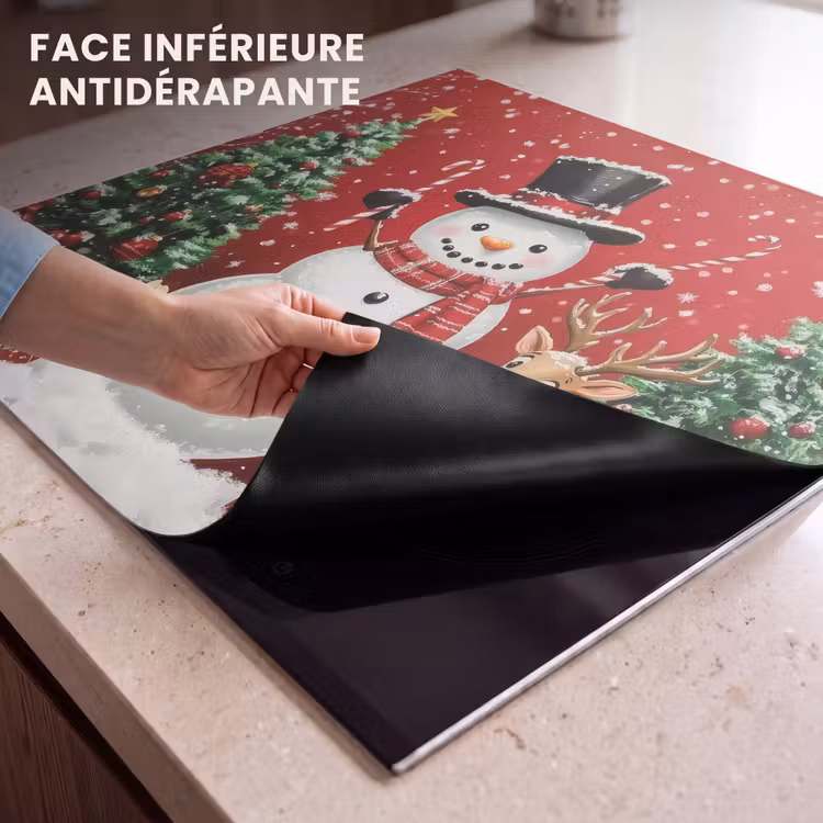 Protection plaque induction - Joie de la célébration - Forêt d'hiver - Colorée — 7