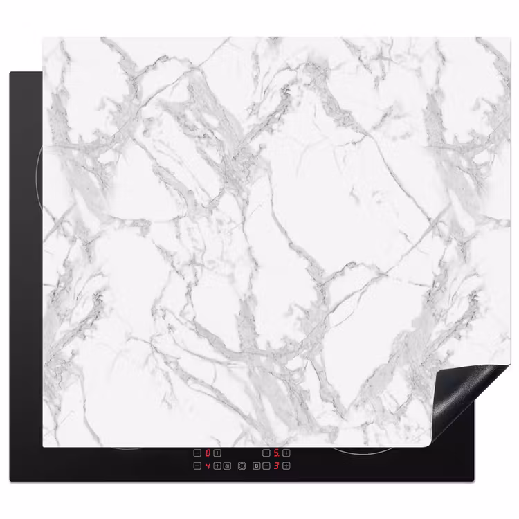 Protection plaque induction - Marbre - Pur - Gris - Veines — 1