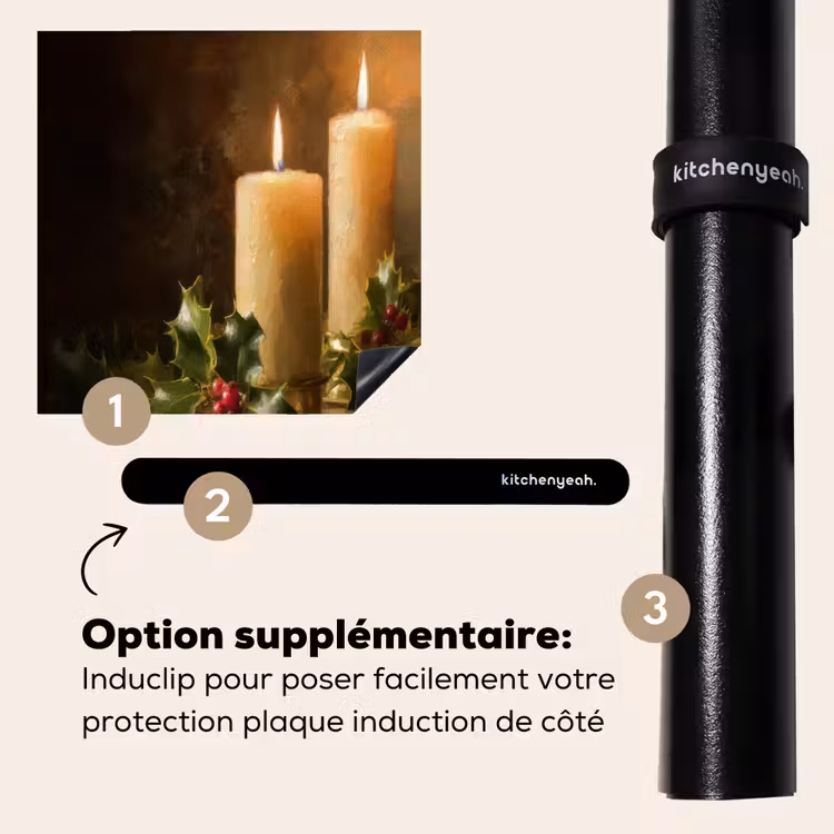 Protection plaque induction - Bougies - Noël - Multicolore — 8