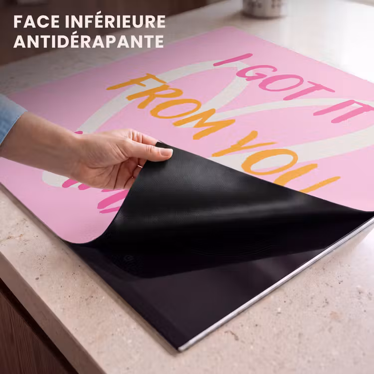 Protection plaque induction - Maman - Citation - Coeur - Rose — 6