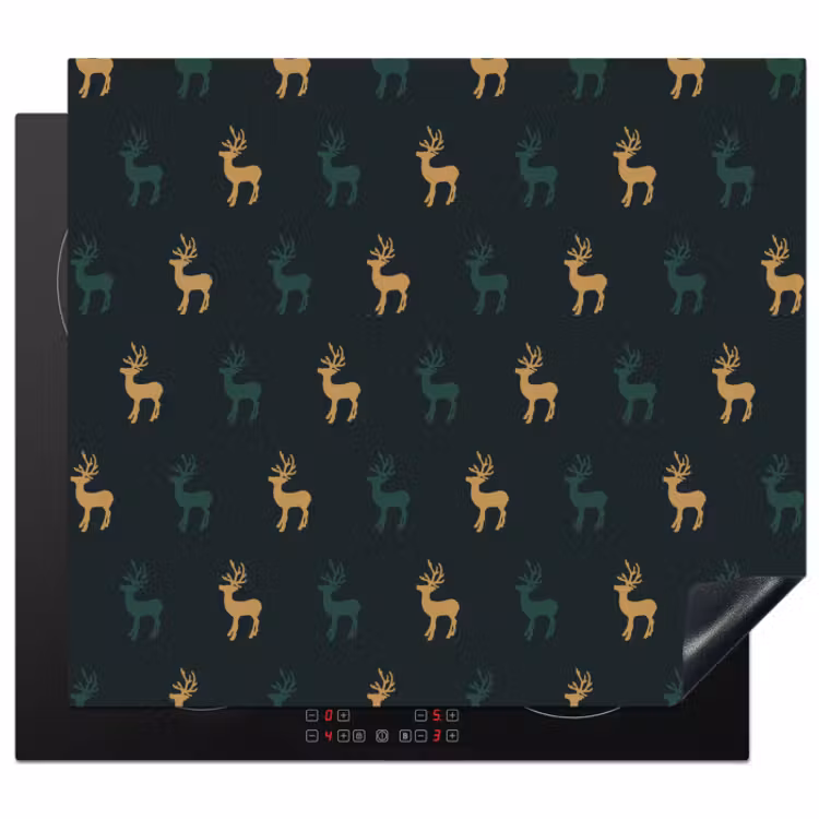 Protection plaque induction - Motif - Vert - Cerf — 1