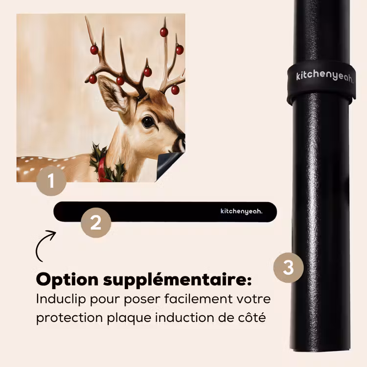 Protection plaque induction - Bois - Noël - Renne - Rouge — 8