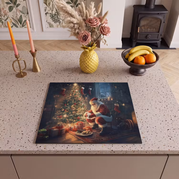 Protection plaque induction - Père Noël - Cheminée - Foncé — 3