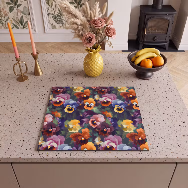 Protection plaque induction - Violettes - Couleurs - Pétales — 3