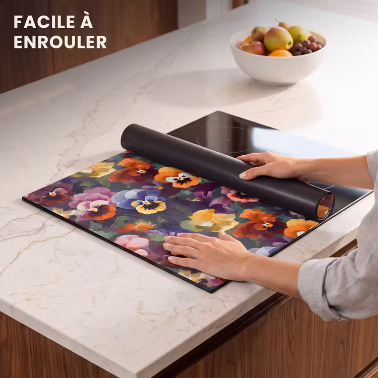 Protection plaque induction - Violettes - Couleurs - Pétales — 6