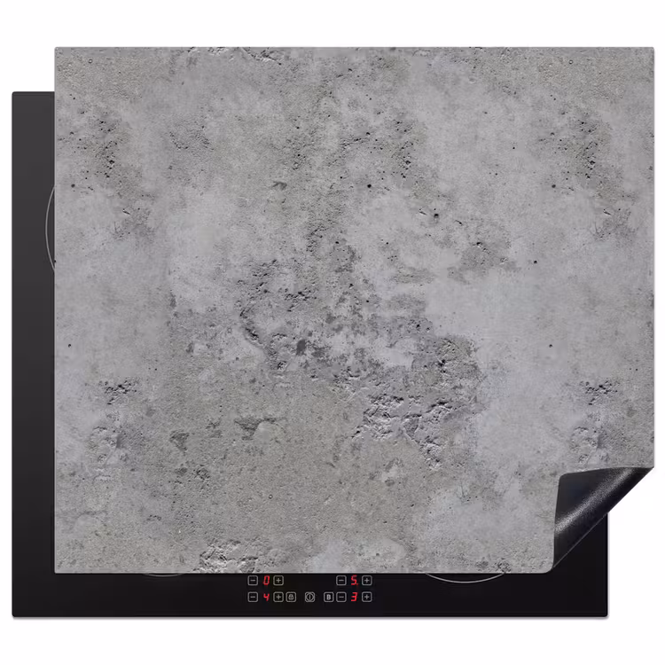 Protection plaque induction - Motif - Gris - Vieux - Béton — 1