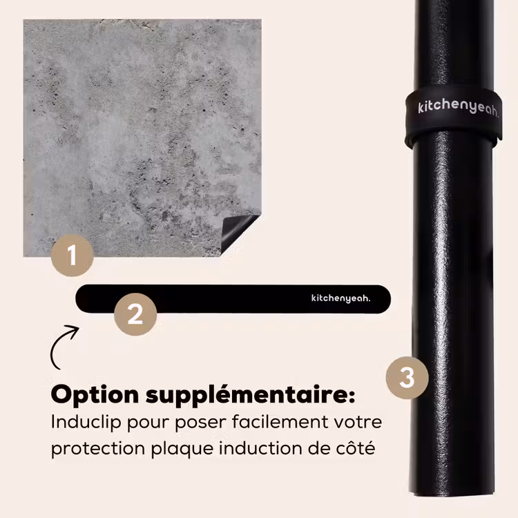 Protection plaque induction - Motif - Gris - Vieux - Béton — 8