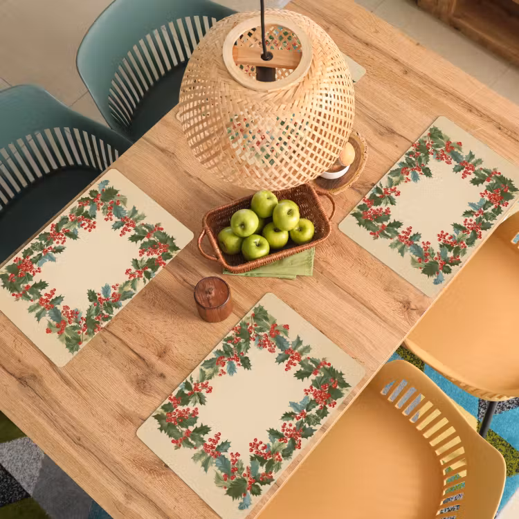 Sets de table en vinyle - Hulstrand - Baies - Beige — 3