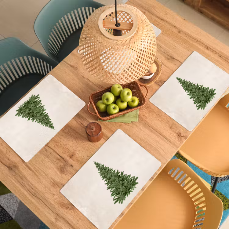 Sets de table en vinyle - Sapin de Noël - Vert - Noël - Fêtes — 2