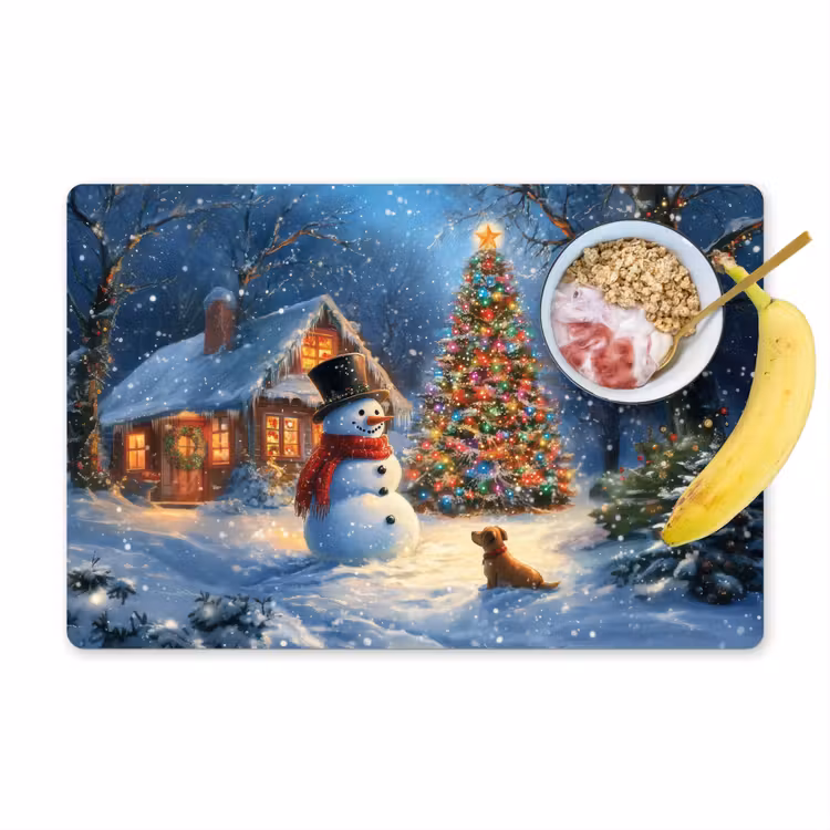 Sets de table en vinyle - Miracle de Noël - Soirée d'hiver - Colorée — 1