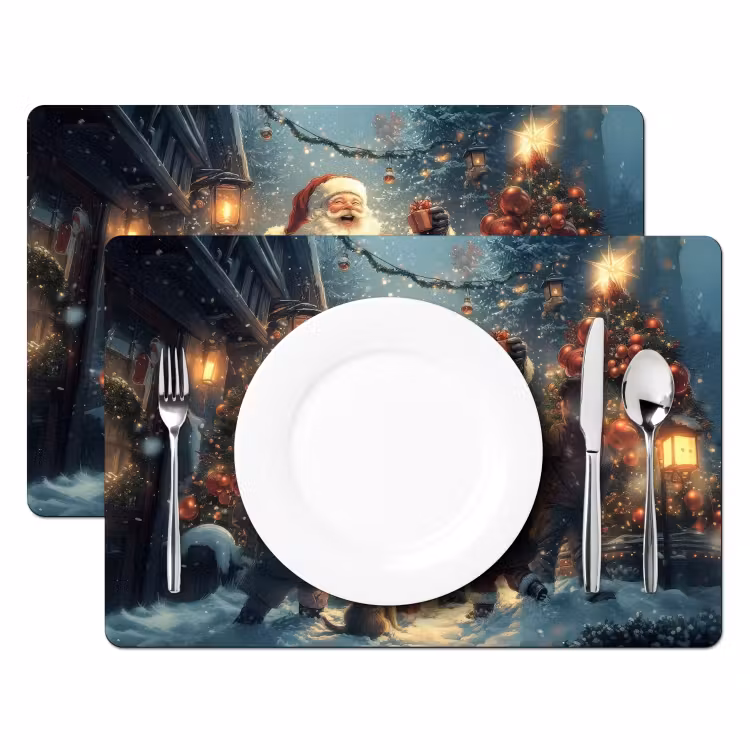 Sets de table en vinyle - Noël - Neige - Couleurs — 2