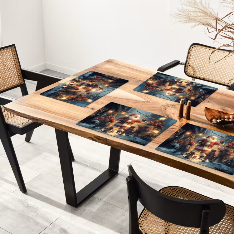 Sets de table en vinyle - Noël - Neige - Couleurs — 4