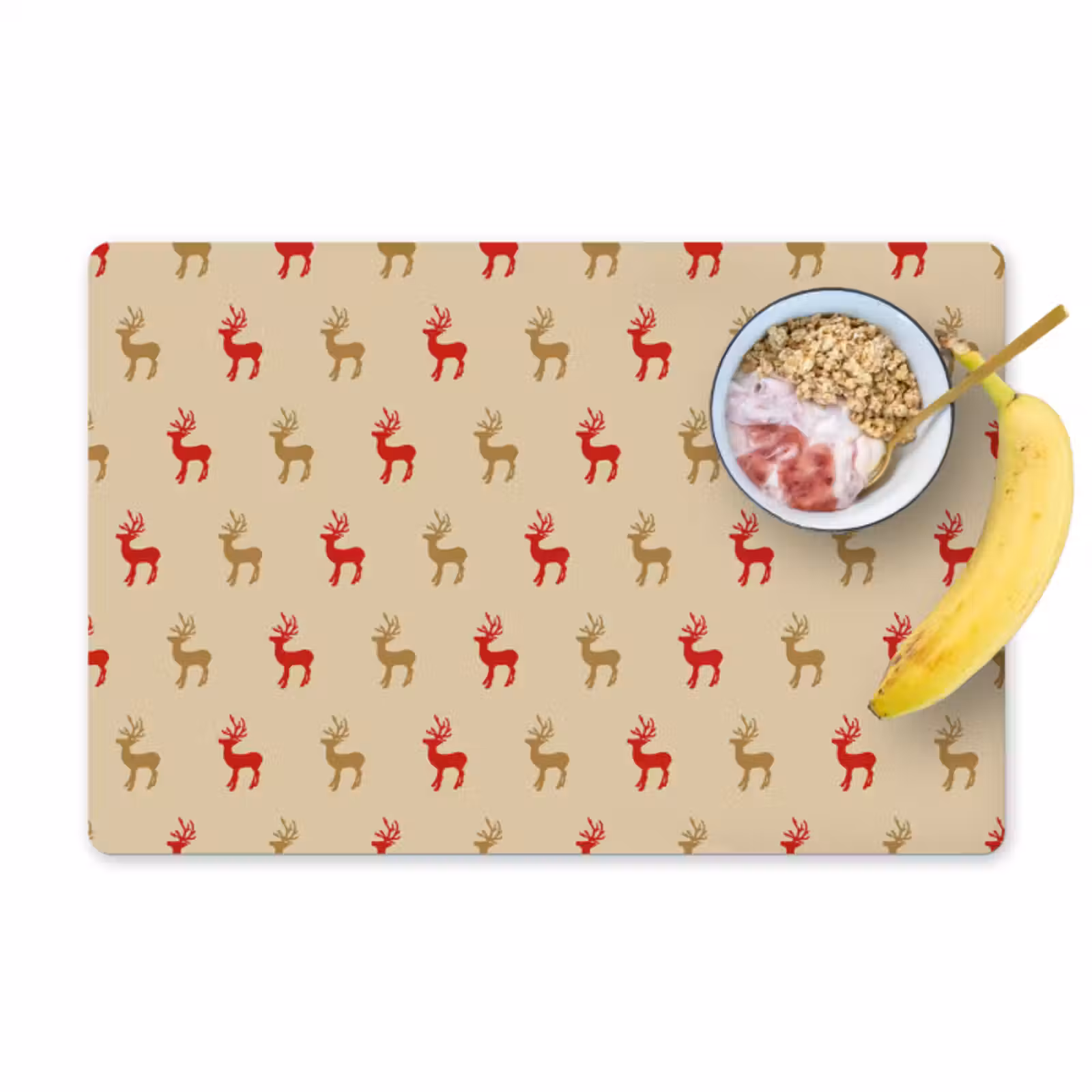 Sets de table en vinyle - Motif - Chevreuil - Beige — 1