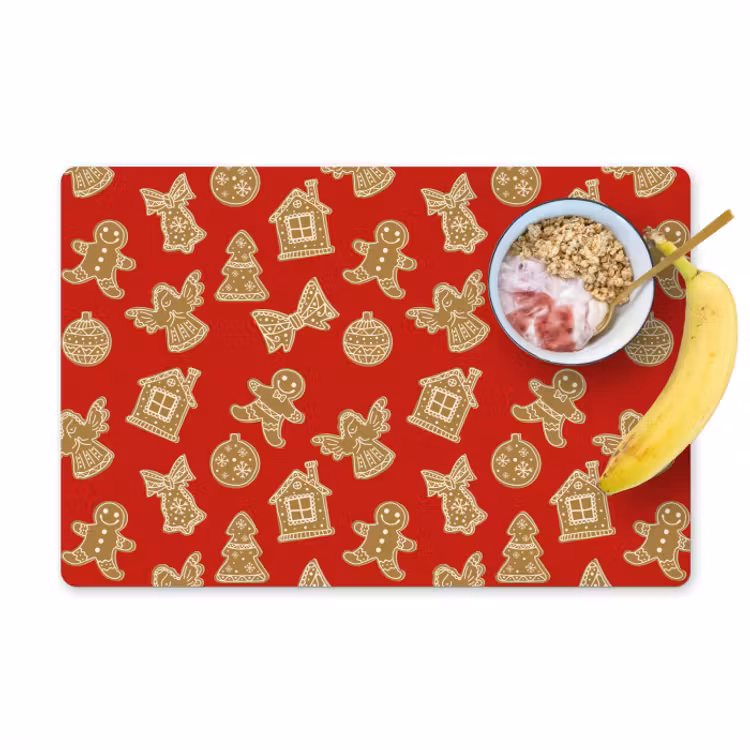 Sets de table en vinyle - Illustration - Biscuits - Rouge — 1