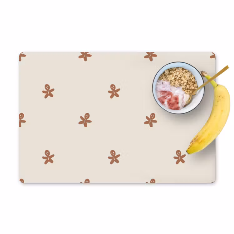 Sets de table en vinyle - Motif - Biscuits - Beige — 1