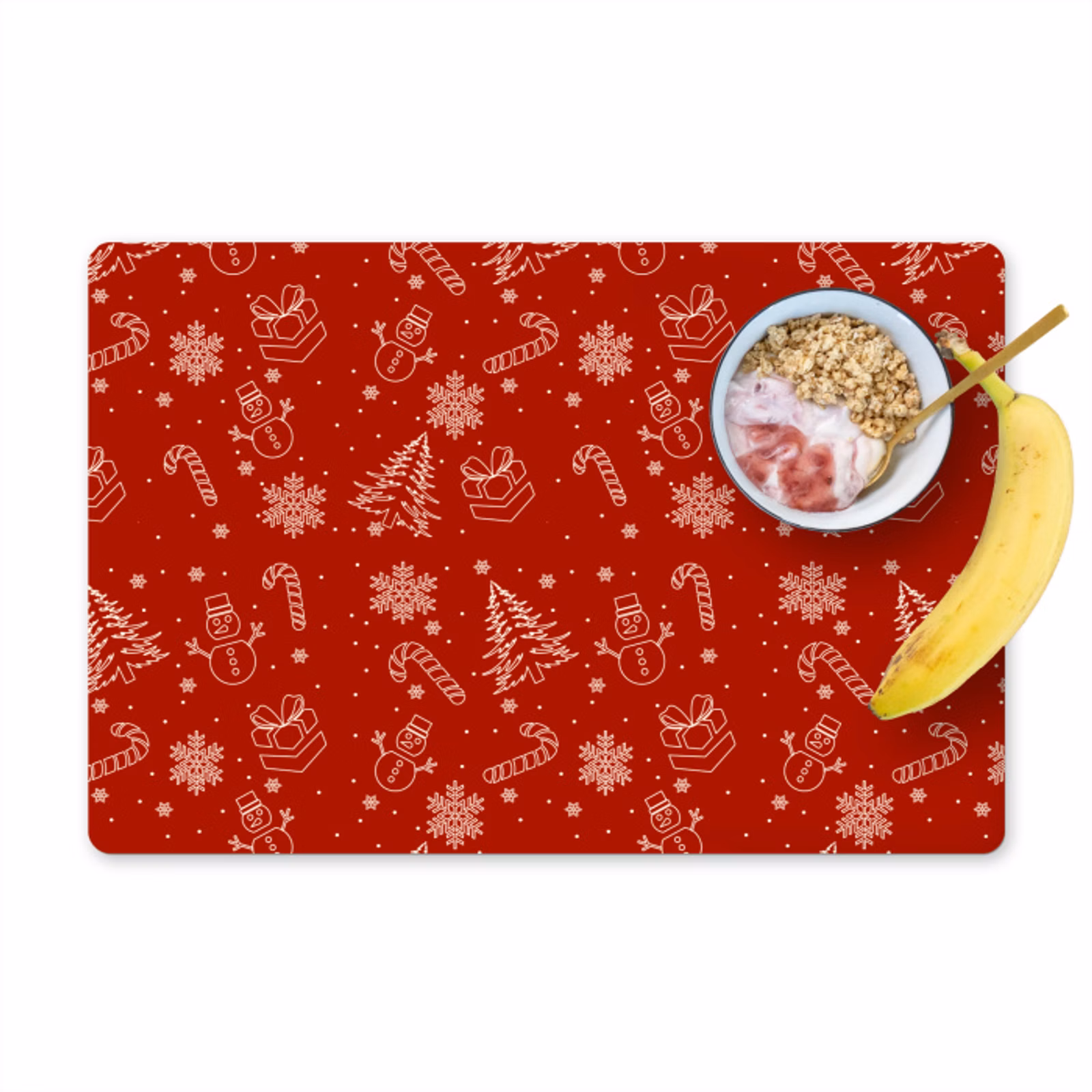 Sets de table en vinyle - Illustration - Symboles de Noël - Rouge — 1
