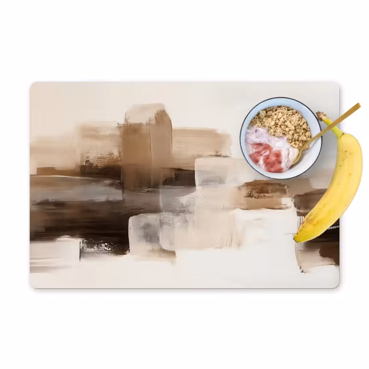 Sets de table en vinyle - Coups de pinceau - Paysage abstrait - Repos — 1