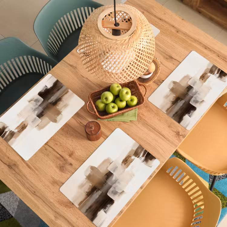 Sets de table en vinyle - Coups de pinceau - Paysage abstrait - Repos — 3
