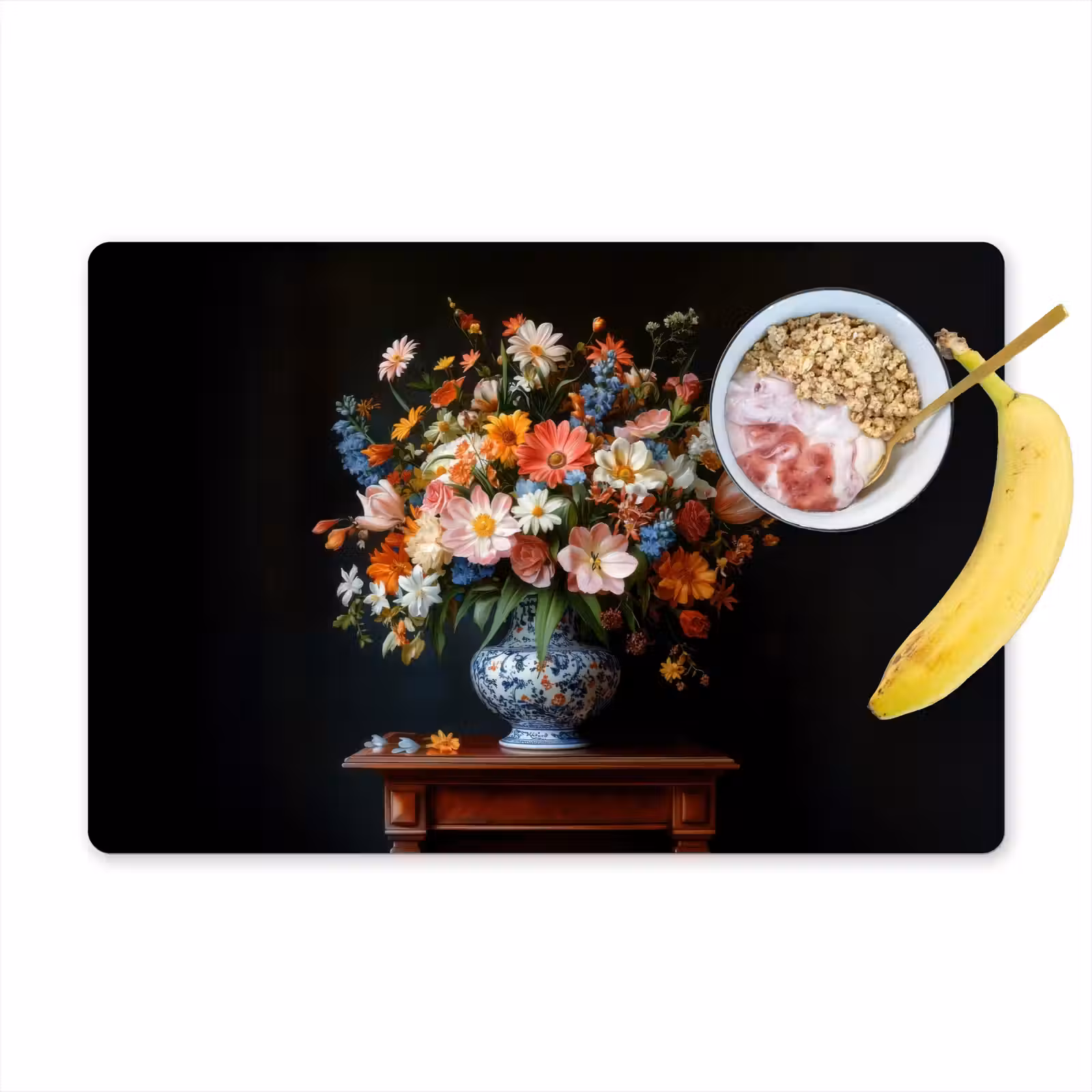 Sets de table en vinyle - Bouquet - Rose - Vase — 1