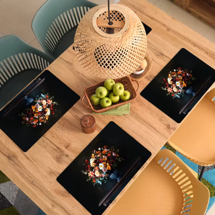 Sets de table en vinyle - Grand - Fleurs - Vase - Bouquet — 3
