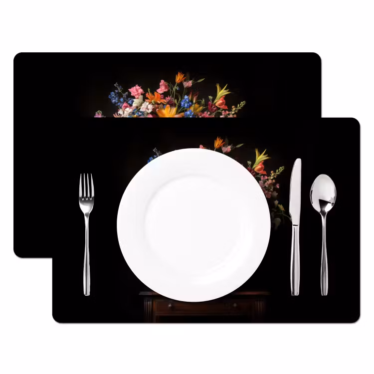 Sets de table en vinyle - Couleur - Vase - Fleurs - Bouquet — 2