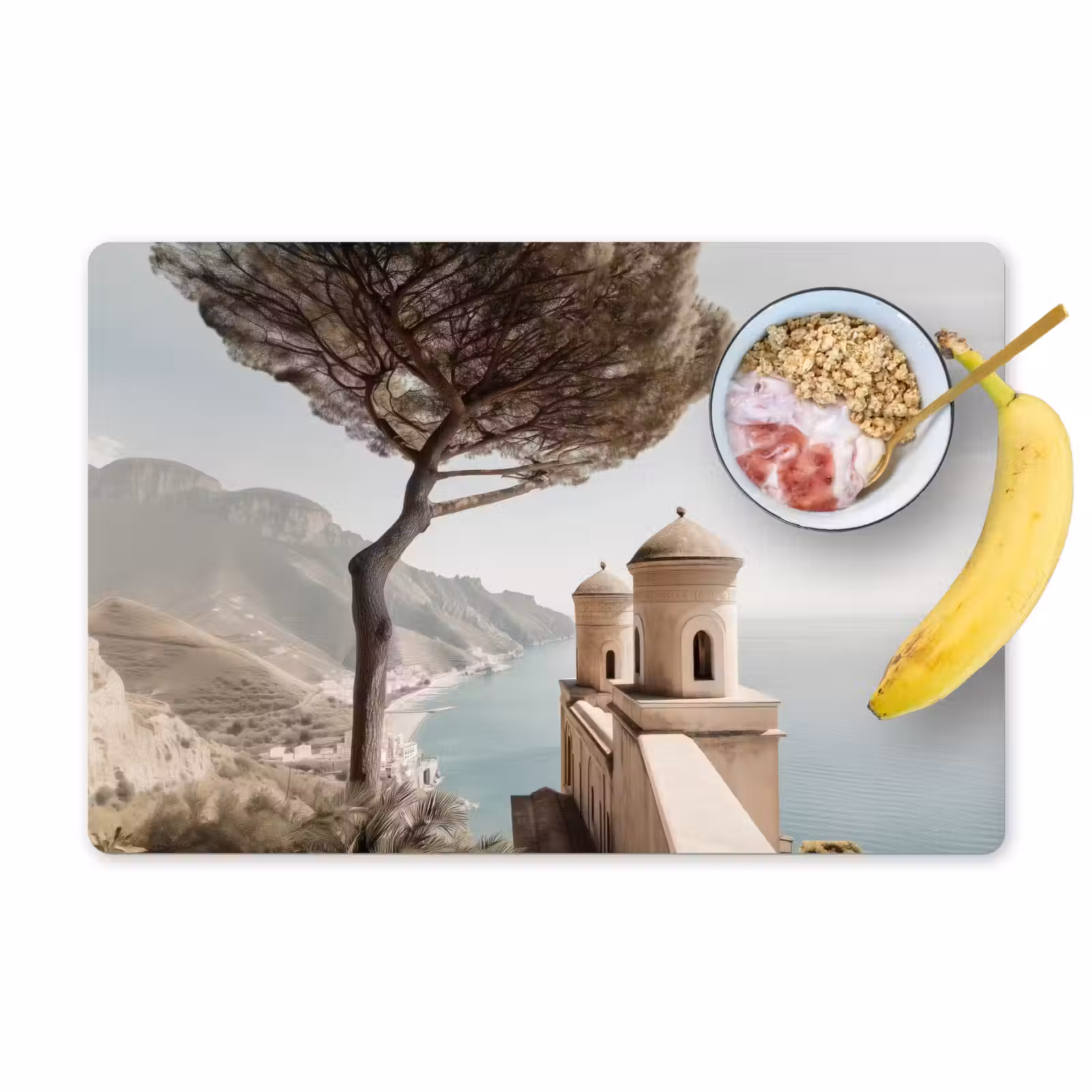 Sets de table en vinyle - Côte - Falaise - Arbre - Bâtiment — 1