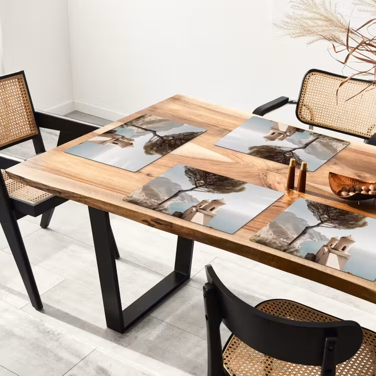 Sets de table en vinyle - Côte - Falaise - Arbre - Bâtiment — 4