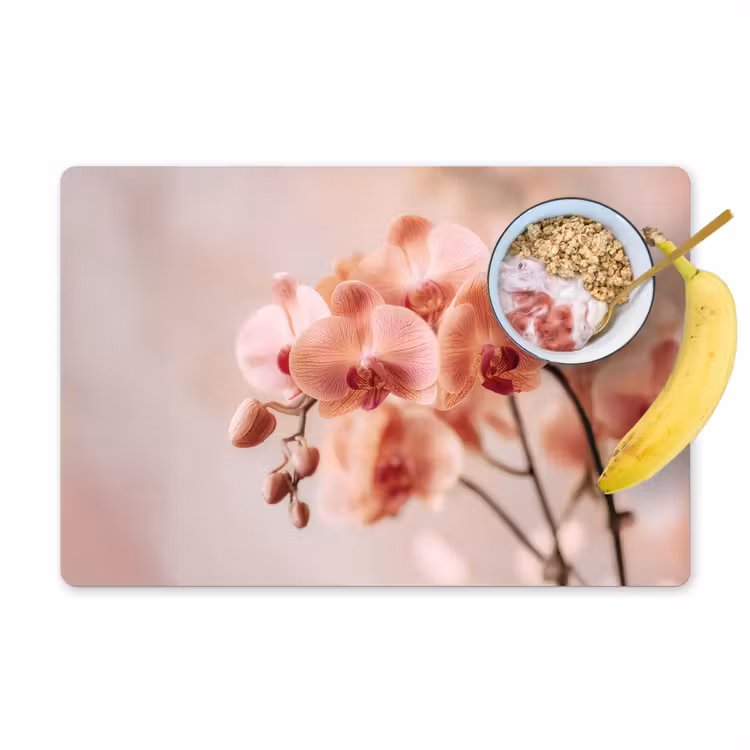 Sets de table en vinyle - Orchidée - Fleurs - Rose - Pétales — 1