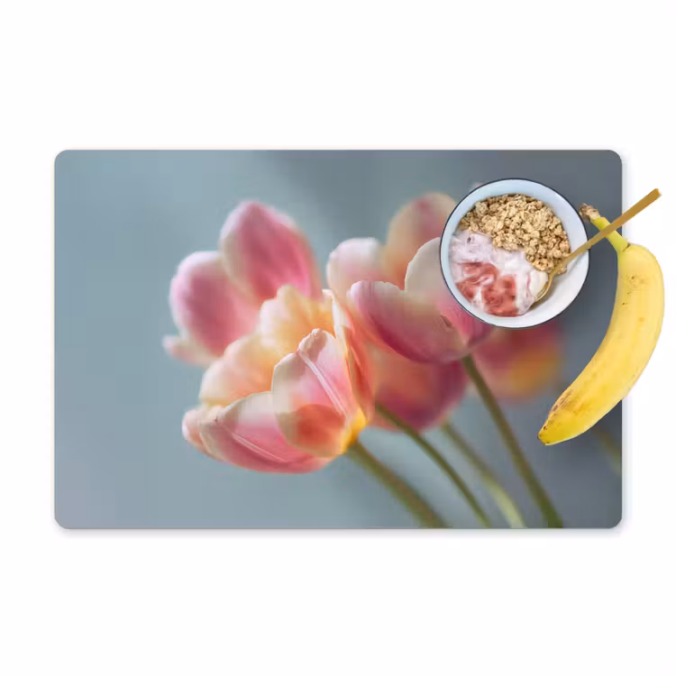 Sets de table en vinyle - Tulipes - Rose - Tiges — 1