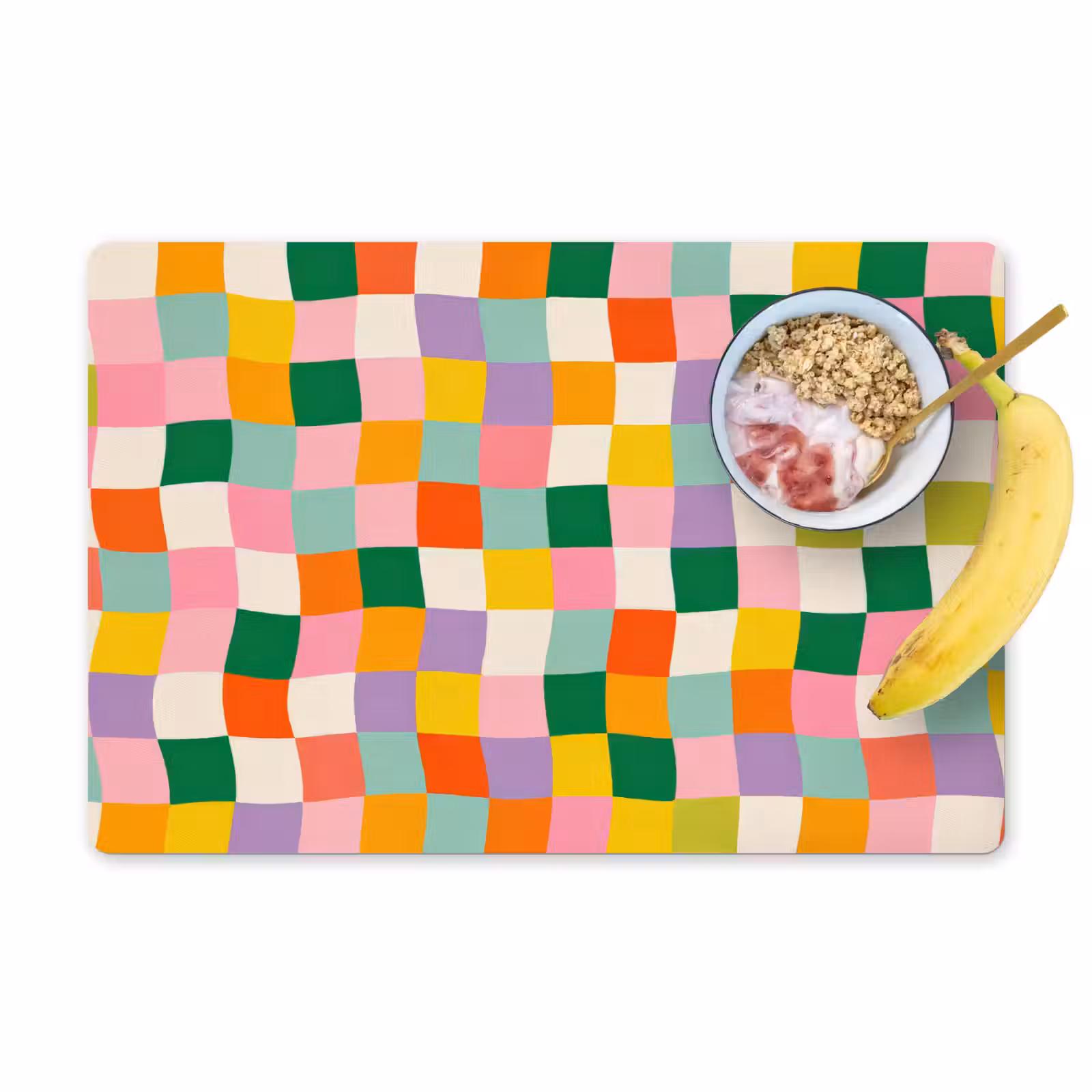 Sets de table en vinyle - Carrés - Colorés - Ondulés — 1