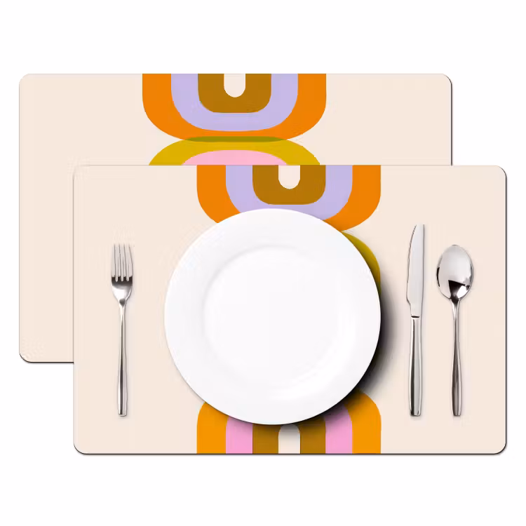 Sets de table en vinyle - Empilage - Formes - Orange — 2