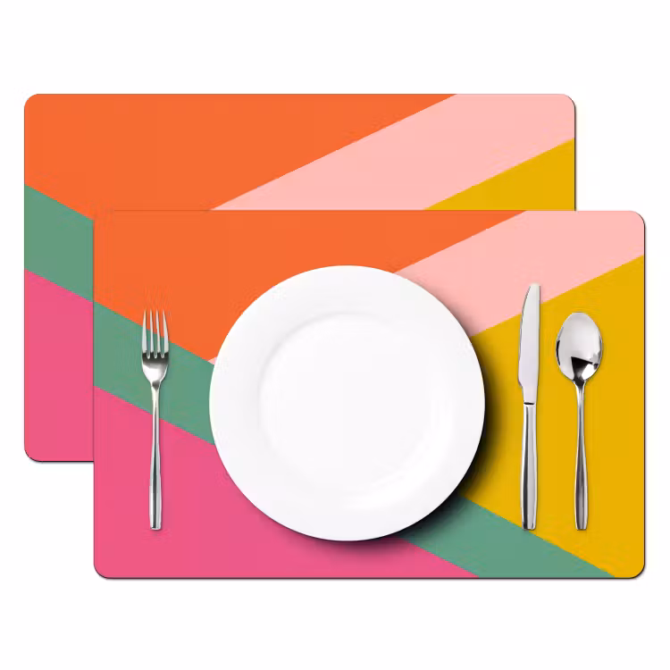 Sets de table en vinyle - Triangles - Colorés - Abstraits — 2