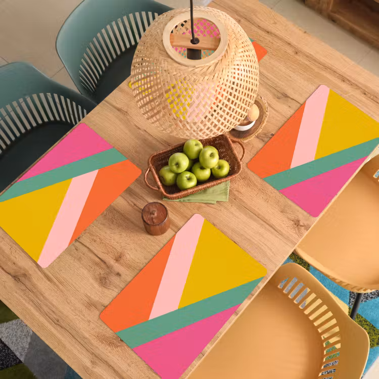 Sets de table en vinyle - Triangles - Colorés - Abstraits — 3