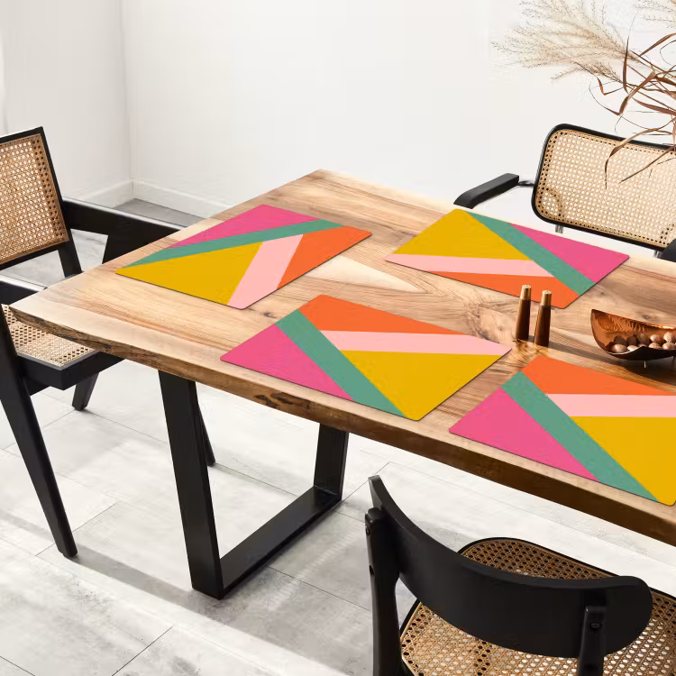 Sets de table en vinyle - Triangles - Colorés - Abstraits — 4