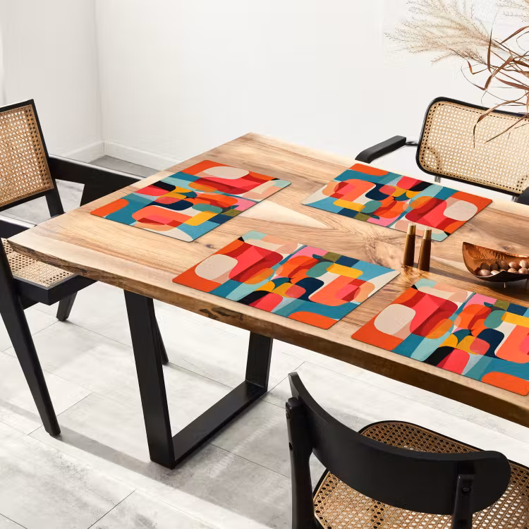 Sets de table en vinyle - Formes - Colorées - Abstraites - Avions — 4