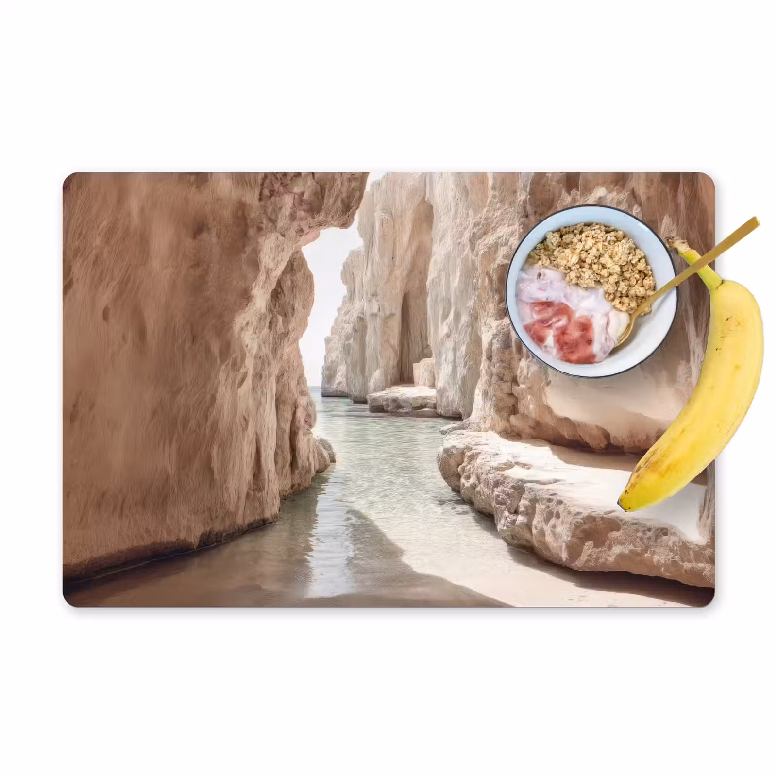 Sets de table en vinyle - Rochers - Mer - Sable - Gorge — 1