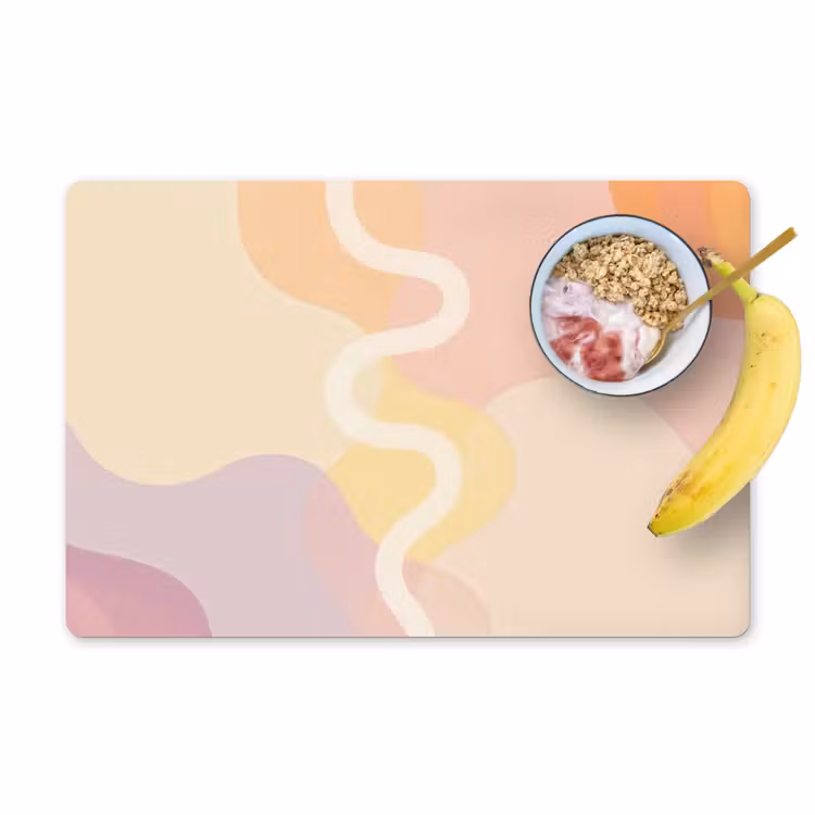 Sets de table en vinyle - Formes ondulées - Abstrait - pastel — 1
