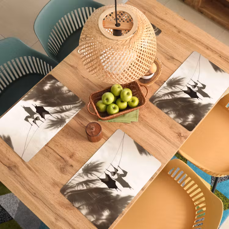 Sets de table en vinyle - Maillot de bain - Palmiers - Ombre - Tropical — 3