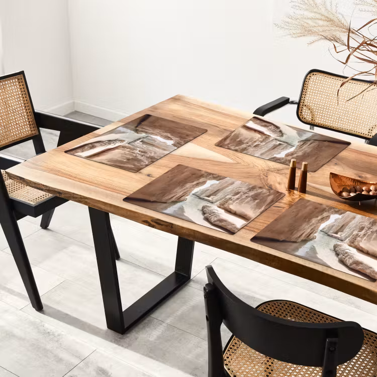 Sets de table en vinyle - Rochers - Mer - Sable - Gorge — 4