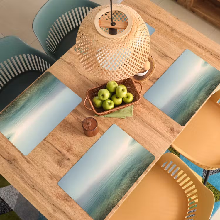 Sets de table en vinyle - Mer - Horizon - Bleu - Brouillard — 3