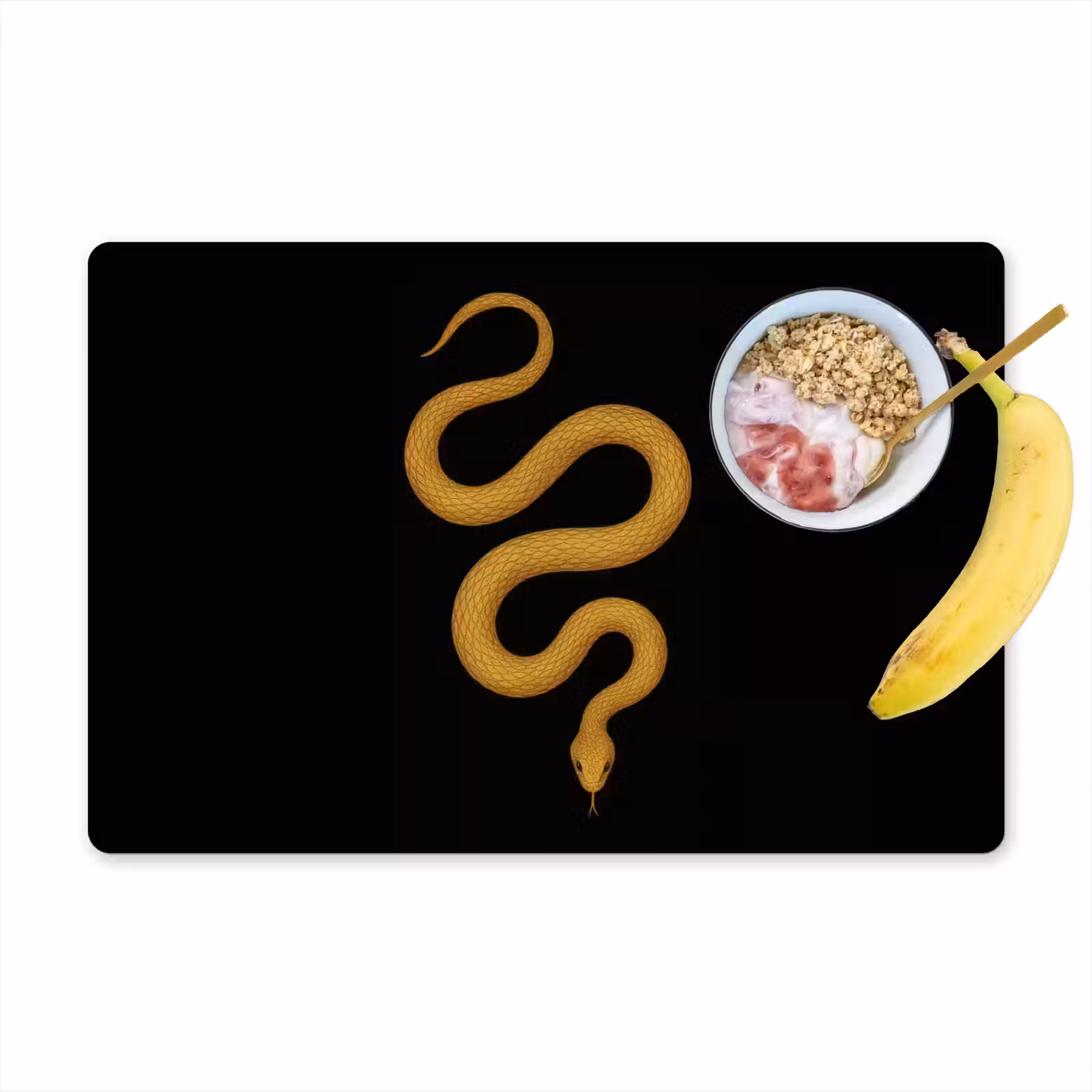 Sets de table en vinyle - Serpent - Minimaliste - Or — 1