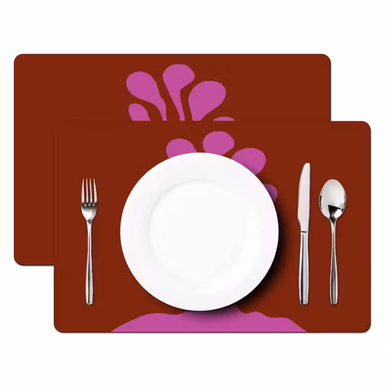 Sets de table en vinyle - Arbre - Pourpre - Cercle - Coulant — 2