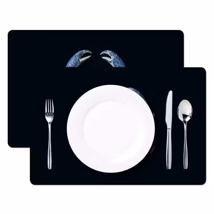 Sets de table en vinyle - Crabe - Bleu de Delft - Animaux — 2