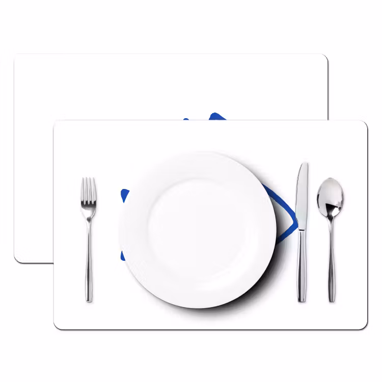 Sets de table en vinyle - Poisson - Minimaliste - Bleu - Ligne — 2