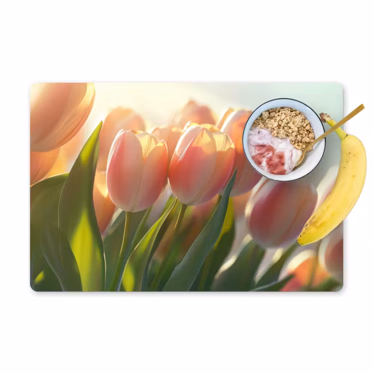 Sets de table en vinyle - Tulipes - Rose - Sunbeams — 1