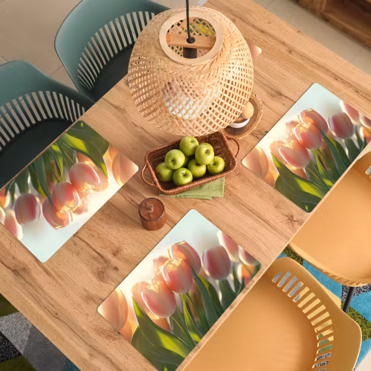 Sets de table en vinyle - Tulipes - Rose - Sunbeams — 3
